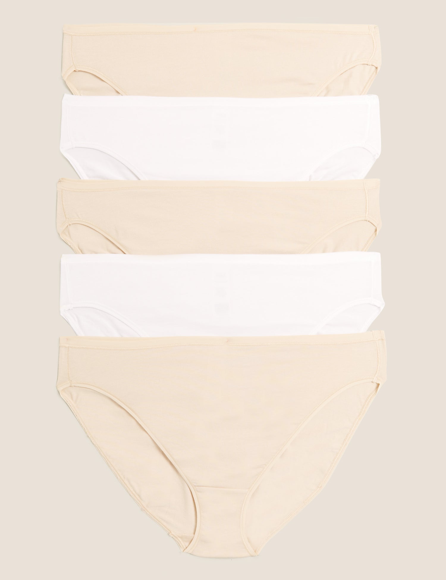 Pack x5 bragas altas algodón modal