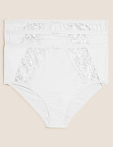 Pack 3 Bragas altas con encaje