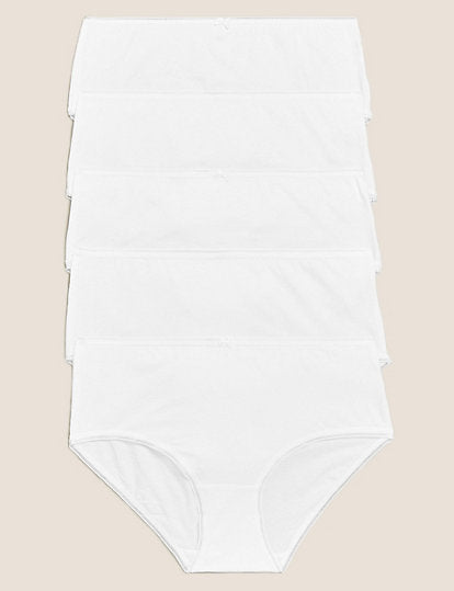 Pack x5 bragas altas lisas