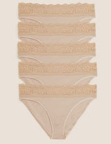 Pack x5 bragas altas detalle encaje