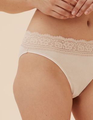 Pack x5 bragas altas detalle encaje