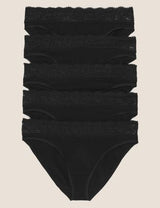 Pack x5 bragas altas detalle encaje