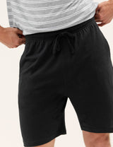 Pijama corto en punto camiseta a rayas
