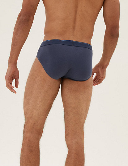 Pack de 5 slips rayas/lisos cinturilla elástica