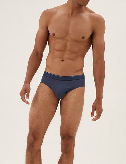 Pack de 5 slips rayas/lisos cinturilla elástica