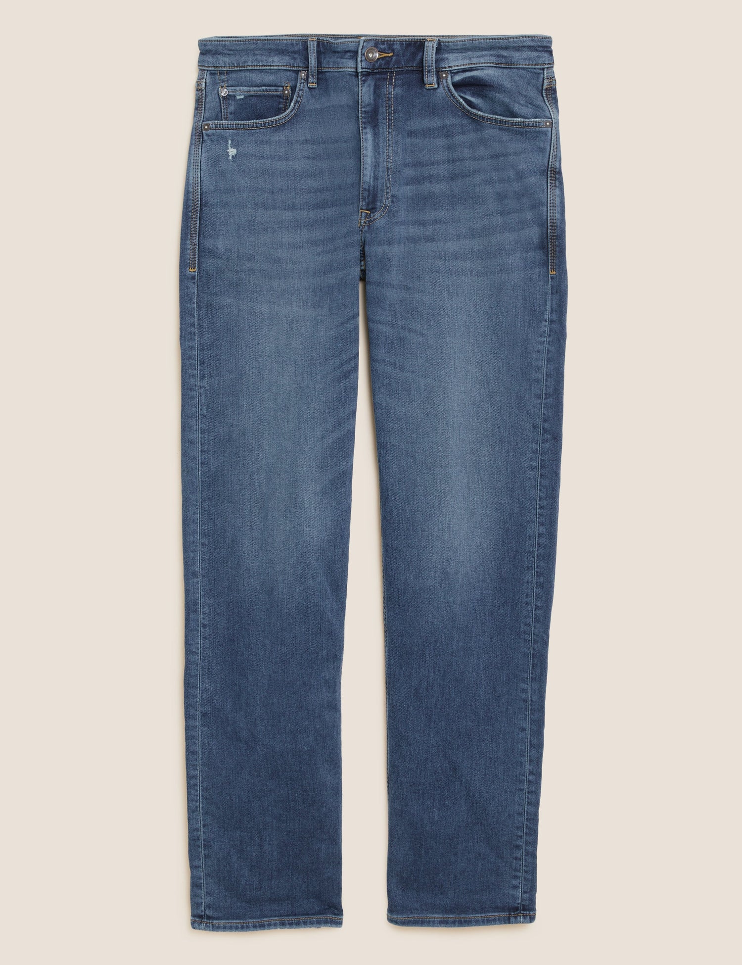 Pantalón vaquero elástico de punto