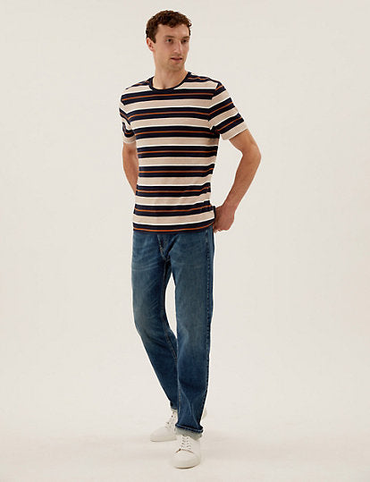 Pantalón vaquero straight 360 elástico