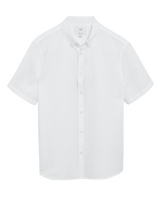 Camisa de lino manga corta  lisa