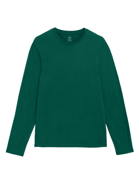 Camiseta lisa manga larga