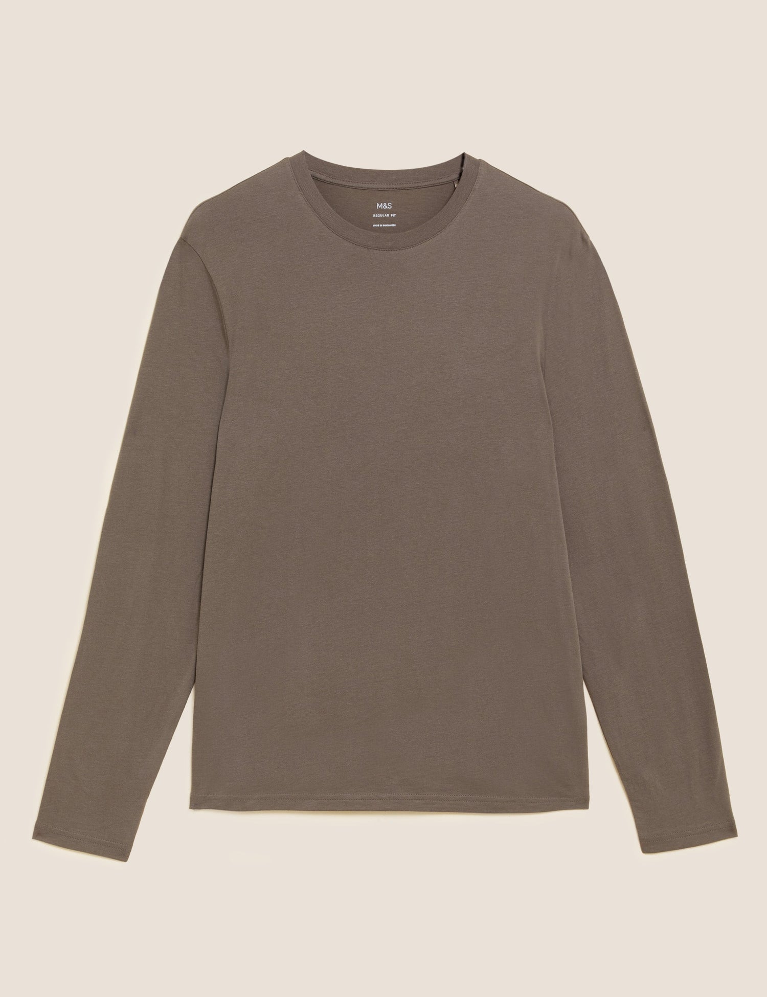 Camiseta lisa manga larga