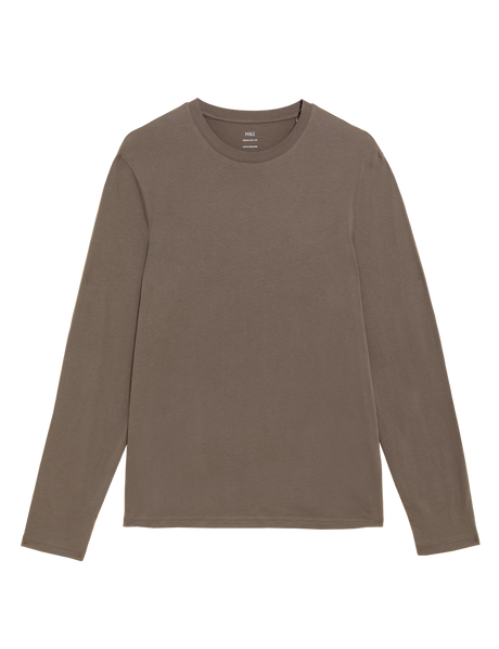 Camiseta lisa manga larga