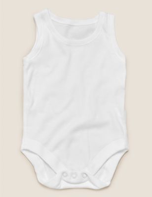 Pack de 7 bodies de algodón sin mangas