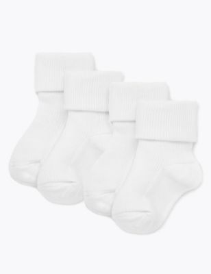 Pack de 4 pares de calcetines Bebé lisos