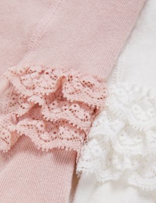 Pack de 2 pares de medias con volantes