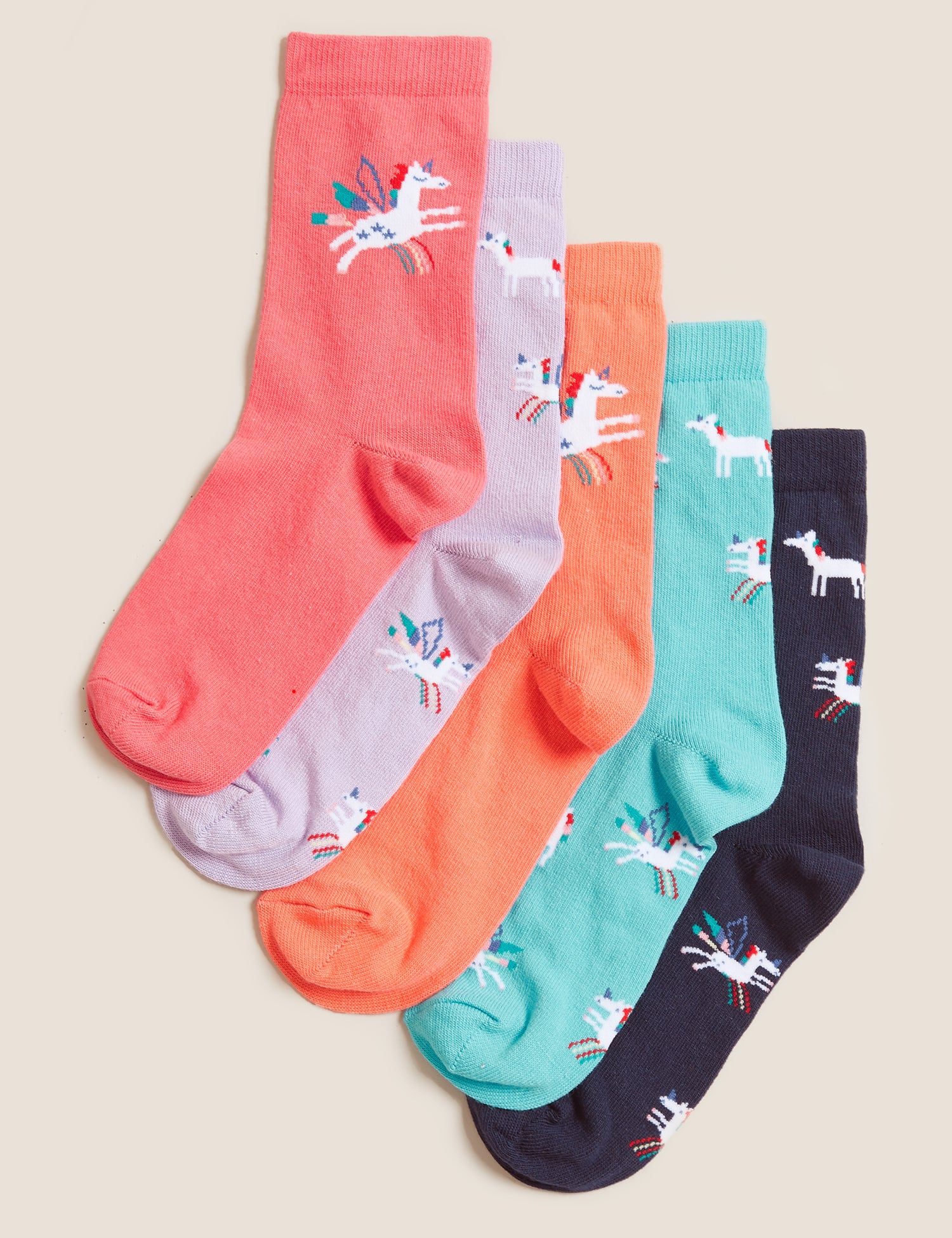 Pack de 5 pares de calcetines Unicornios