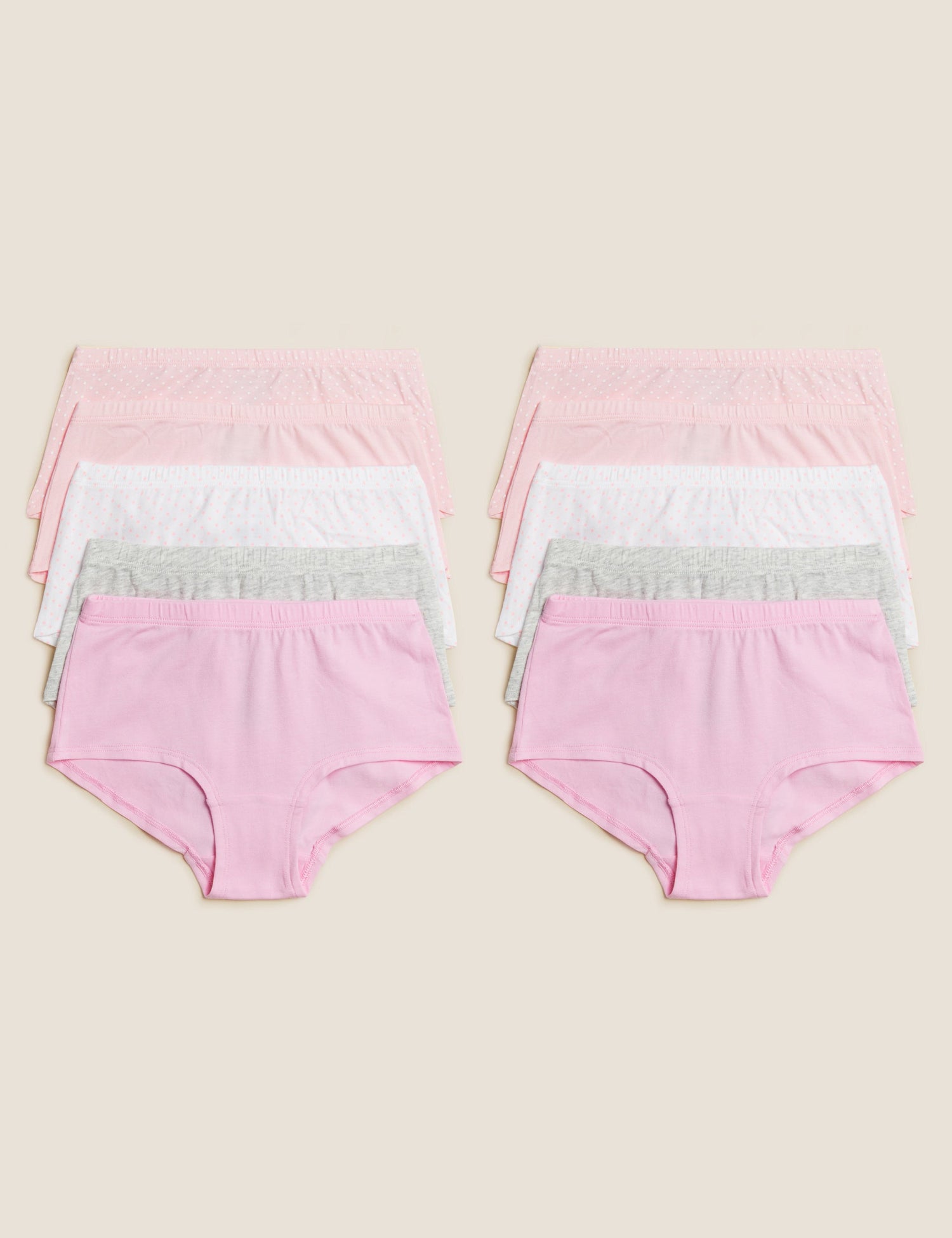 Pack de 10 shorts lisos/lunares