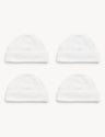 Pack de 4 gorros blancos