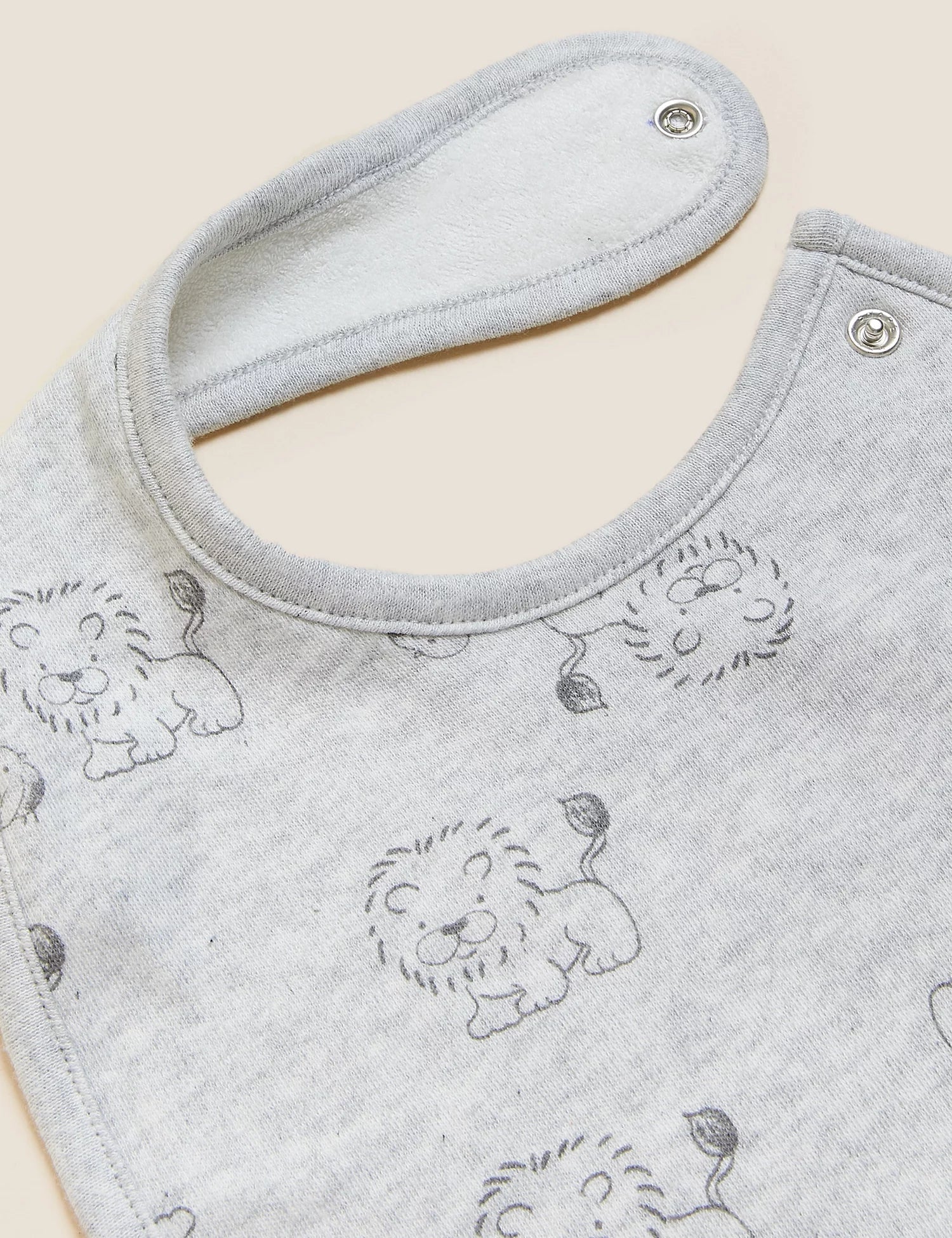 Pack de 5 baberos diseño gris