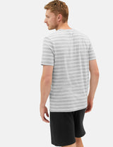 Pijama corto en punto camiseta a rayas